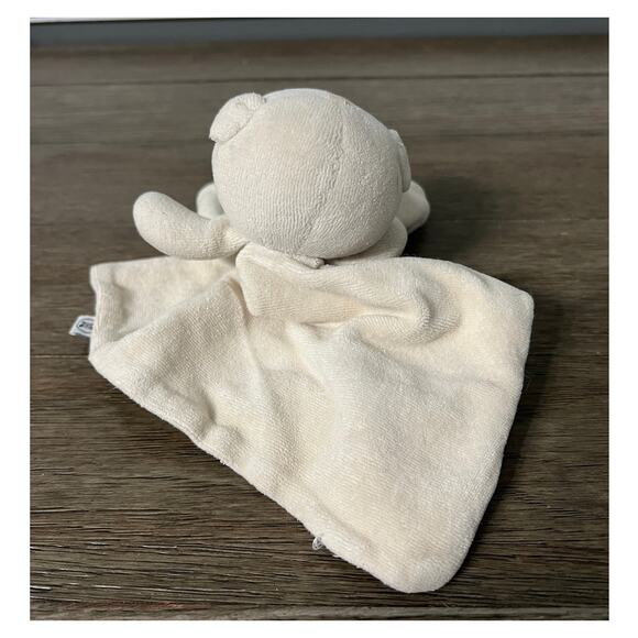 Modern Moments Cream Teddy Bear Lovey with Paw Print Underlay - Picture 4 of 6